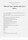 NURS 2245&colon; Exam 1 Questions With Correct Answers