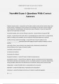 Nurs406 Exam 1 Questions With Correct Answers