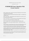 NURS406 EIP Exam 2 Questions With Correct Answers