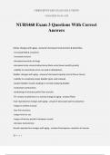 NURS460 Exam 3 Questions With Correct Answers