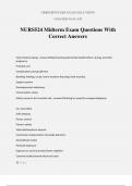 NURS524 Midterm Exam Questions With Correct Answers