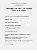 NURS3300 Ethics Final Exam Questions With Correct Answers