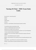 Nursing 251 Final &ndash; NDSU Exam Study Guide&period;