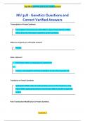 NU 318 - Genetics Questions and  Correct Verified Answers