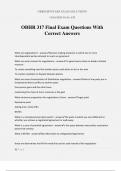 OBHR 317 Final Exam Questions With Correct Answers