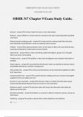 OBHR 317 Chapter 9 Exam Study Guide&period;