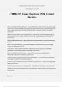 OBHR 317 Exam Questions With Correct Answers
