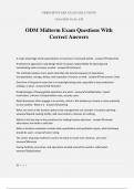 ODM Midterm Exam Questions With Correct Answers