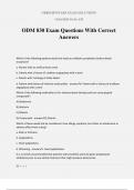 ODM 830 Exam Questions With Correct Answers