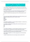 Vivint Smart Home Pro Final Exam Complete Questions And Answers