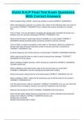 Vivint S&period;H&period;P Final Test Exam Questions With Correct Answers