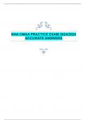 NHA CMAA PRACTICE EXAM 2024&sol;2024  ACCURATE ANSWERS