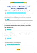 Oedipus Final Test Questions and  Correct Verified Answer