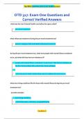 OTD 317&colon; Exam One Questions and  Correct Verified Answers