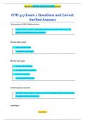 OTD 317 Exam 1 Questions and Correct  Verified Answers