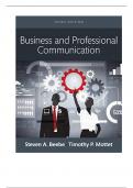 Test Bank For Business and professional communication principles 3rd edition by steven a beebe&comma; All Chapters &vert;&vert;Complete A&plus; Guide