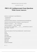 PHCL 412 Antidepressants Exam Questions With Correct Answers