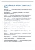 WGU Clinical Microbiology Exam Correctly Solved