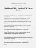 Final Exam PHR107 Questions With Correct Answers