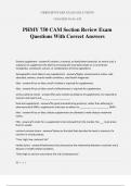PHMY 750 CAM Section Review Exam Questions With Correct Answers
