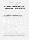 PHS4300 NEUROPATHOPHYSIOLOGY Exam Questions With Correct Answers