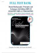 Test Bank for Dental Radiography: Principles and Techniques 6th Edition by Joen Iannucci, (All Chapters 1-35) ||Complete A+ Guide