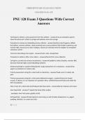 PNU 120 Exam 3 Questions With Correct Answers
