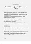 PNU 120 Exam Questions With Correct Answers