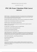 PNU 120&colon; Exam 1 Questions With Correct Answers