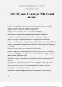 PNU 120 Exam 1 Questions With Correct Answers