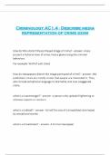Criminology AC1&period;4 - Describe media representation of crime exam 