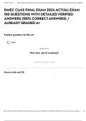 DMEC CLMS FINAL EXAM 2024 ACTUAL EXAM 100 QUESTIONS WITH DETAILED VERIFIED ANSWERS &lpar;100&percnt; CORRECT ANSWERS&rpar; &sol; ALREADY GRADED A&plus;