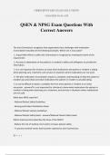 QSEN & NPSG Exam Questions With Correct Answers