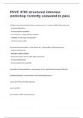 PSYC 3700 structured interview workshop correctly answered to pass