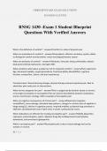 RNSG 1430 -Exam 1 Student Blueprint Questions With Verified Answers