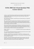 SCMA 3040 Unit 2 Exam Questions With Correct Answers