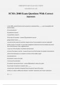 SCMA 2040 Exam Questions With Correct Answers