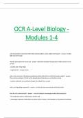 OCR A-Level Biology - Modules 1-4