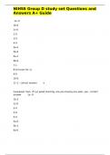 NIHSS Group D study set Questions and Answers A&plus; Guide
