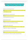 EMS Board Exam&vert; Prep and Practice  Q&A&vert; &ast;Redone 2025&ast;&vert; Solved 100&percnt;