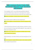 EMS Licensure Exam&vert; Finals 2025&vert;  Knowledge Objective Test&vert; Questions and Answers