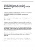 PSYC 351 Chapter 4&colon; Classical Conditioning Mechanisms fully solved graded A&plus;