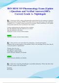 BSN HESI 315 Pharmacology Exam &lpar;2024&sol; 2025 Update&rpar; Questions and Verified Answers&vert;100&percnt; Correct&vert; Grade A- Nightingale