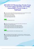 BSN HESI 315 Pharmacology Practice Exam V1 &lpar;Latest 2024&sol; 2025 Update&rpar; Questions and Verified Answers&vert;100&percnt; Correct&vert; Grade A- Nightingale