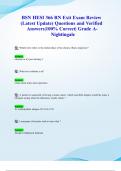 BSN HESI 366 RN Exit Exam Review &lpar;Latest 2024&sol; 2025 Update&rpar; Questions and Verified Answers&vert;100&percnt; Correct&vert; Grade A- Nightingale