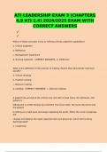 ATI LEADERSHIP EXAM 3 &lpar;CHAPTERS 4&comma;9 ATI 2&comma;4&rpar; 2024&sol;2025 EXAM WITH CORRECT ANSWERS