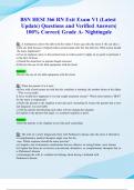 BSN HESI 366 RN Exit Exam V1 &lpar;Latest 2024&sol; 2025 Update&rpar; Questions and Verified Answers&vert;100&percnt; Correct&vert; Grade A- Nightingale