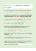 FON EXAM 2 QUESTIONS WITH COMPLETE SOLUTIONS