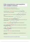 FON comprehensive exam questions with complete solutions