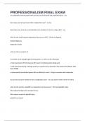 PROFESSIONALISM FINAL EXAM
